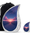 Sunrise Theme Large Urn With 1 Keepsake Urn