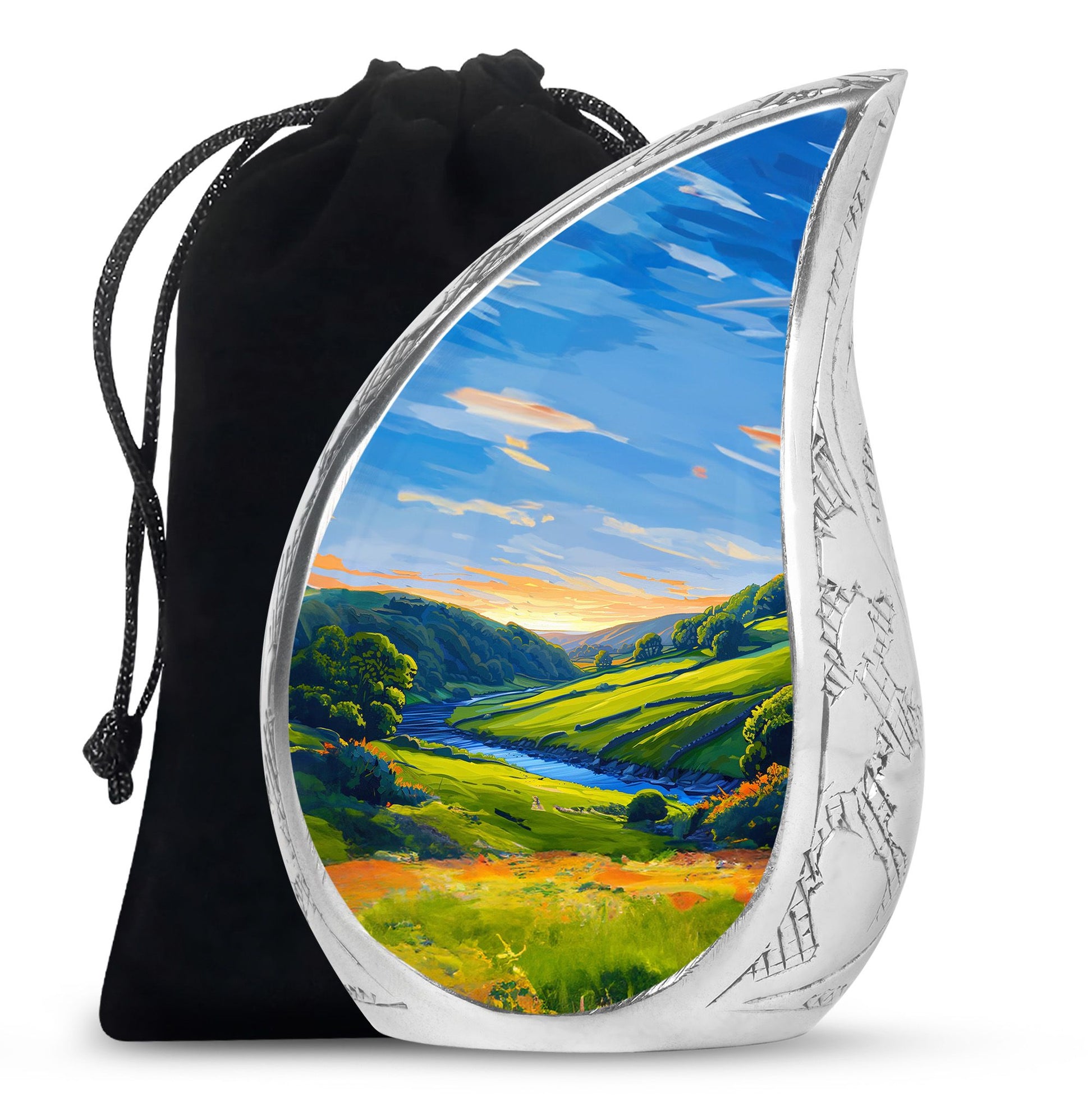 Sunrise Theme Large Urn 10 Inch