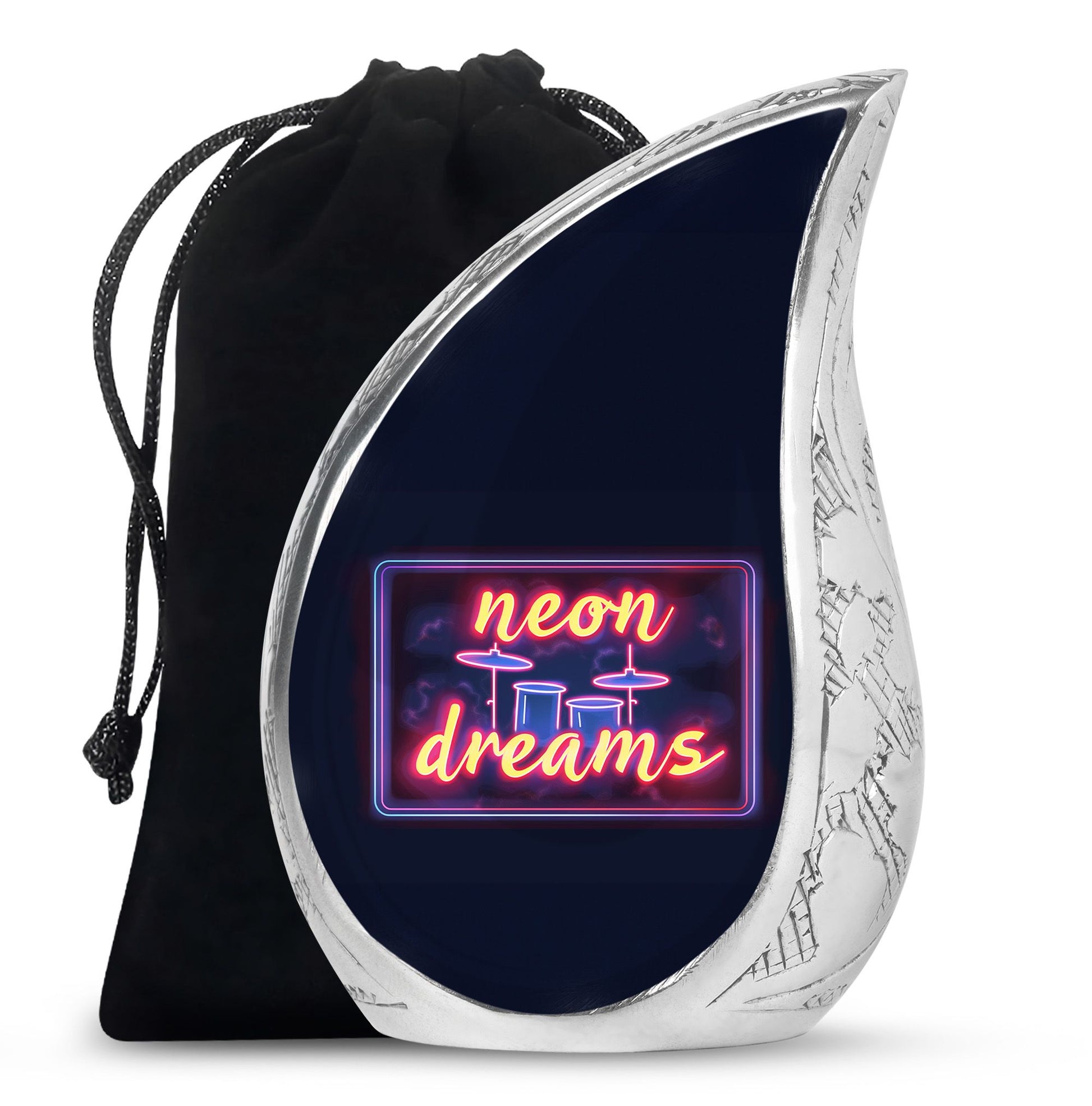 Drums And Music Theme Large Urn 10 Inch