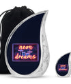 Drums And Music Theme Large Urn With 1 Keepsake Urn