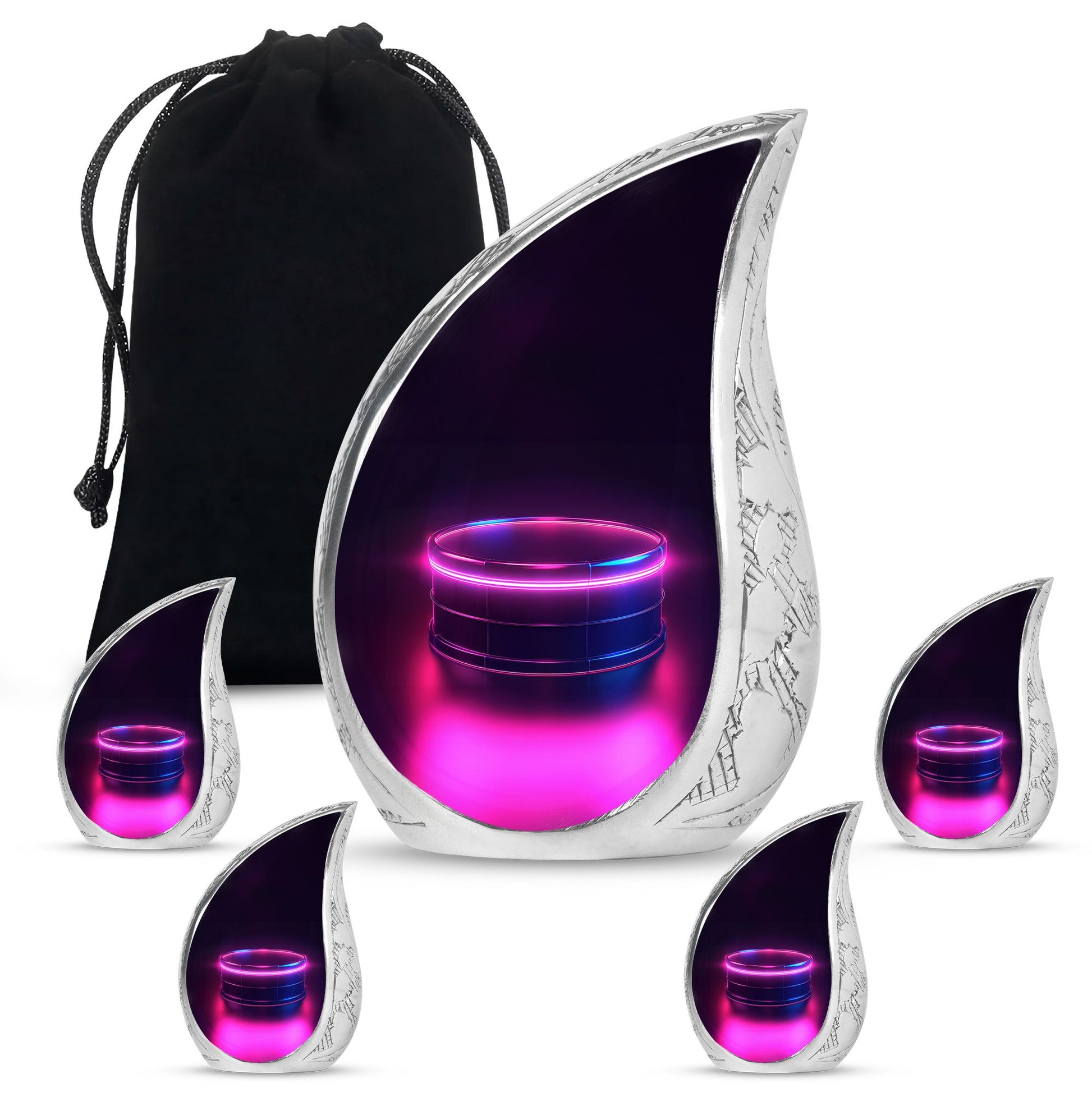 Drums And Music Theme Large Urn With 4 Keepsake Urn