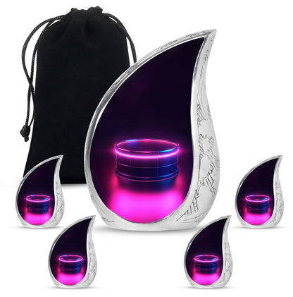 Drums And Music Theme Large Urn With 4 Keepsake Urn