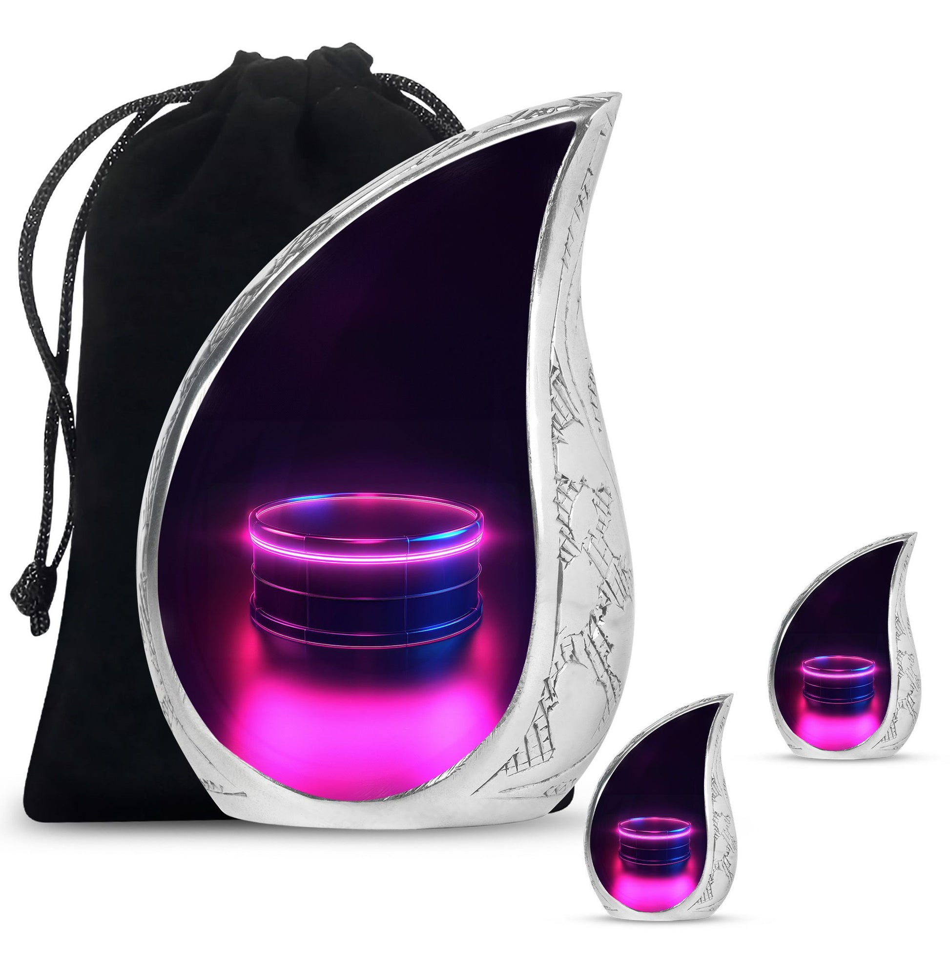 Drums And Music Theme Large Urn With 2 Keepsake Urn