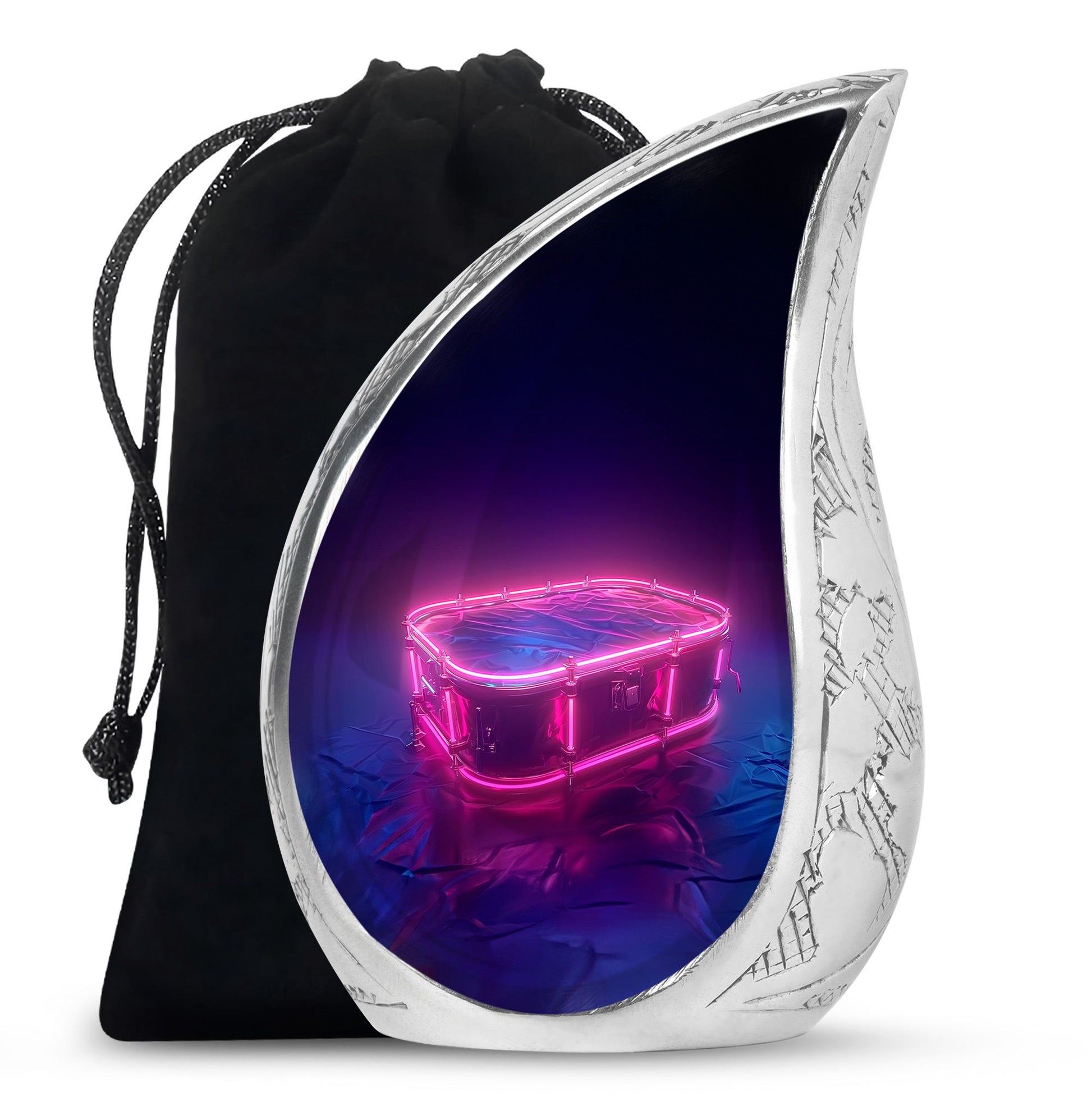 Drums And Music Theme Large Urn 10 Inch