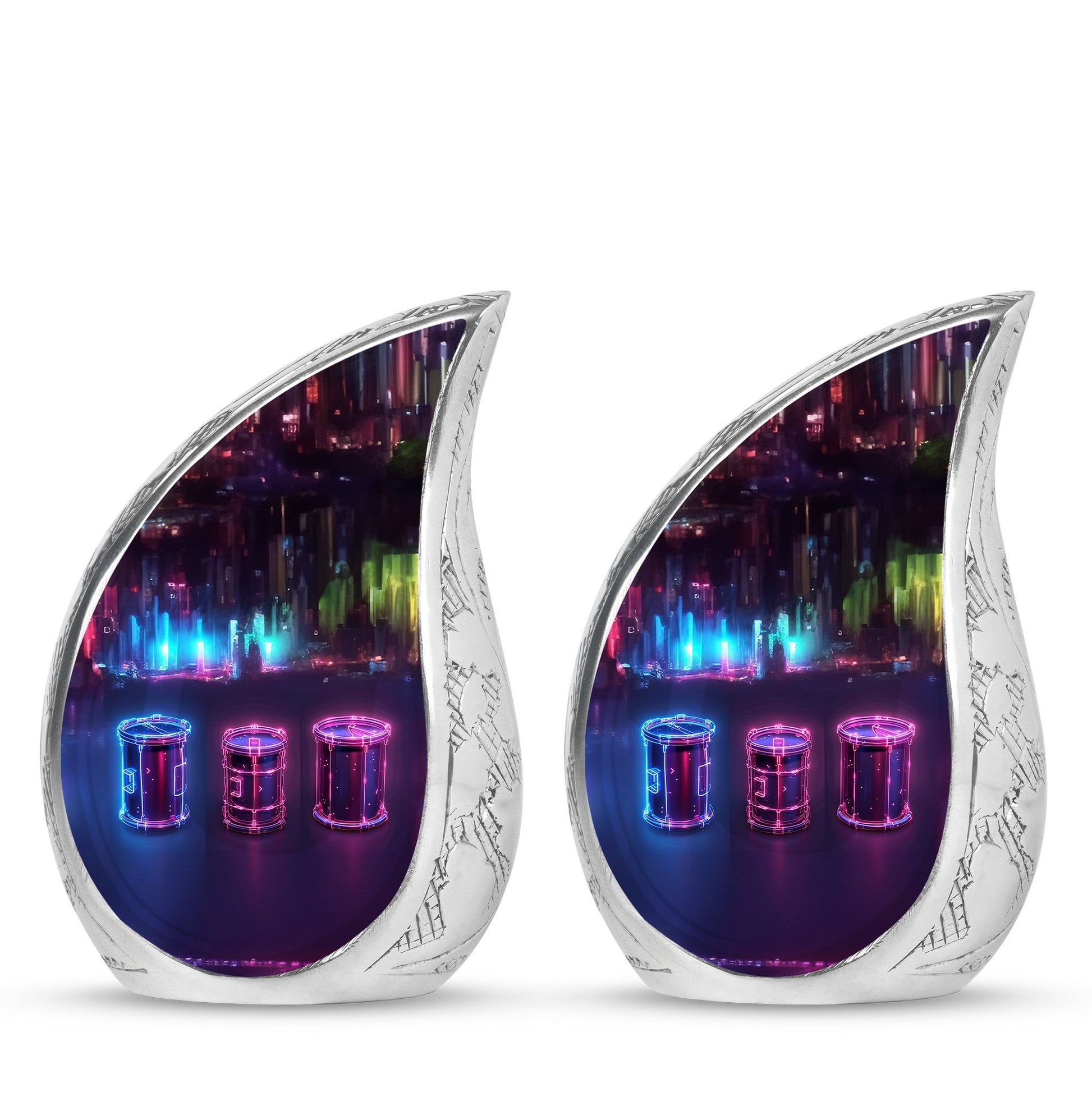 Drums And Music Theme 3 Inch Keepsake Pack of 2