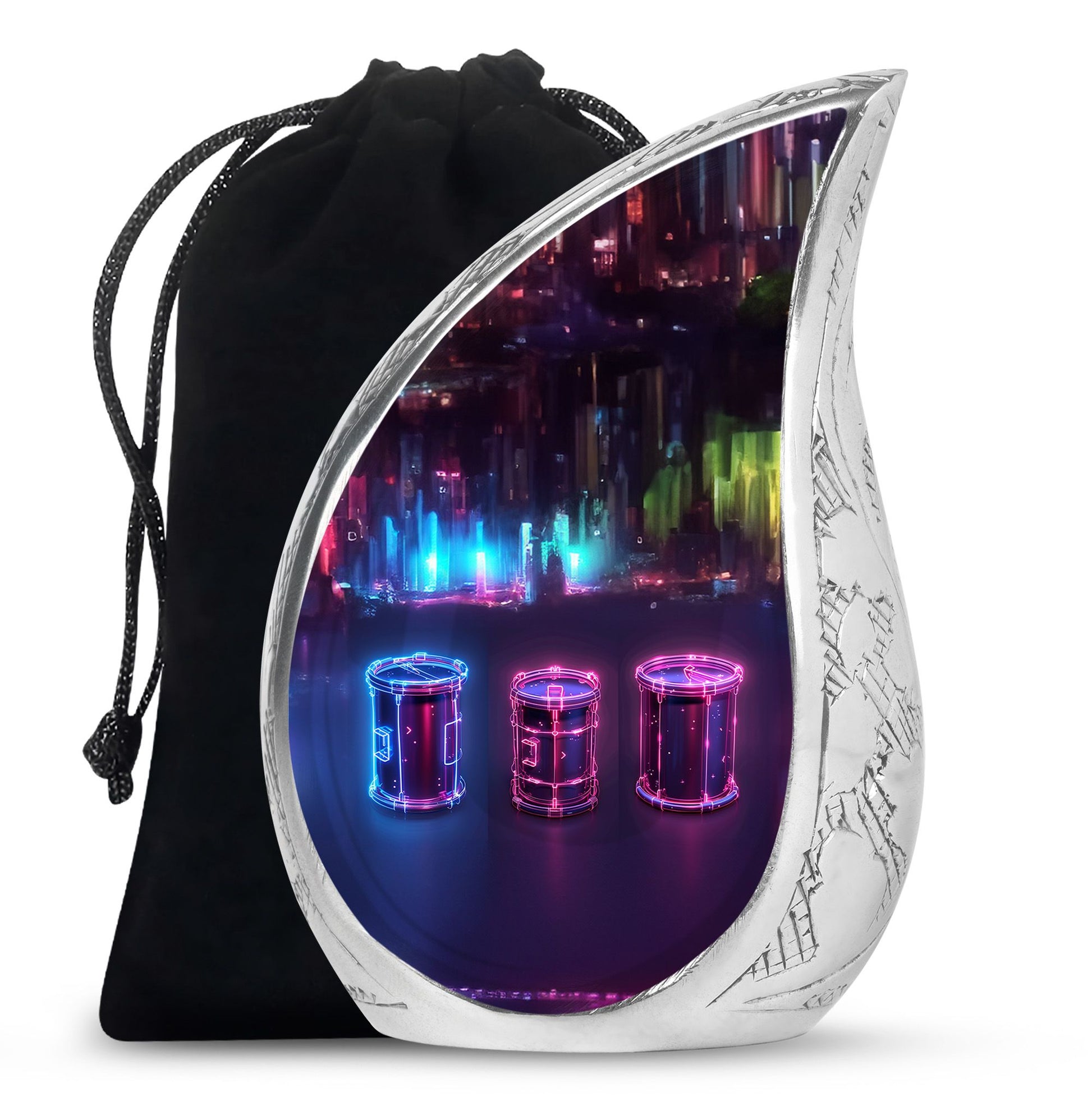 Drums And Music Theme Large Urn 10 Inch