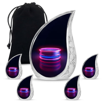 Drums And Music Theme Large Urn With 4 Keepsake Urn