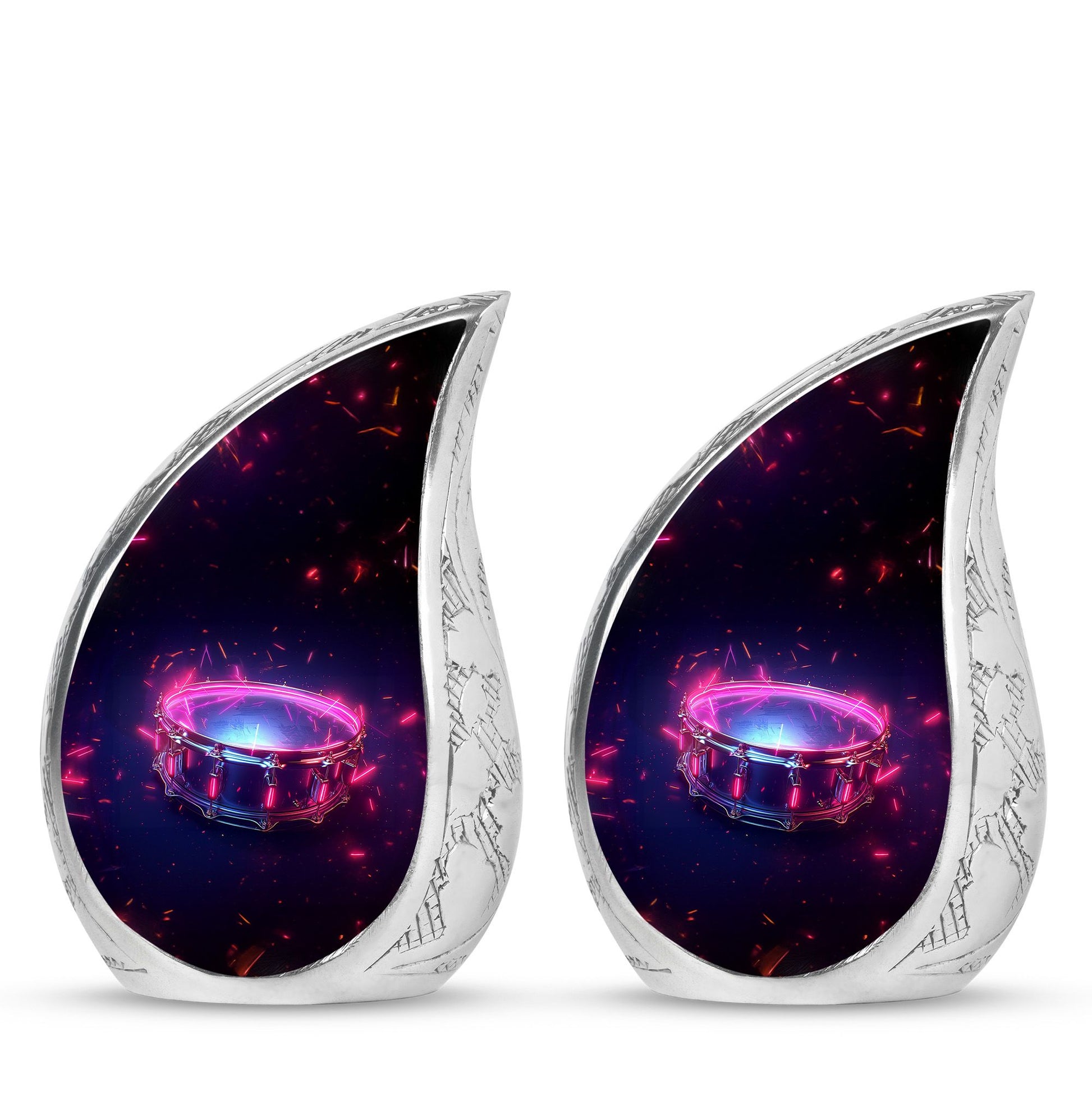 Drums And Music Theme 3 Inch Keepsake Pack of 2