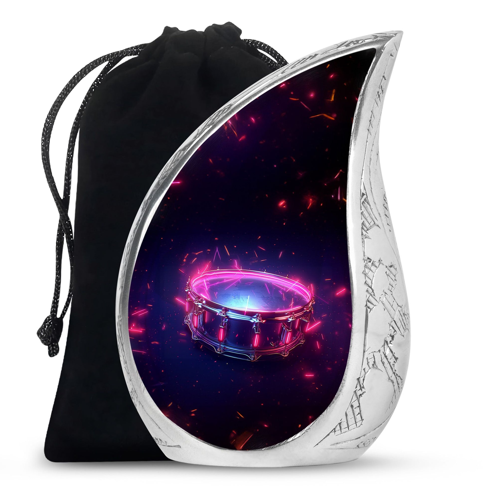 Drums And Music Theme Large Urn 10 Inch