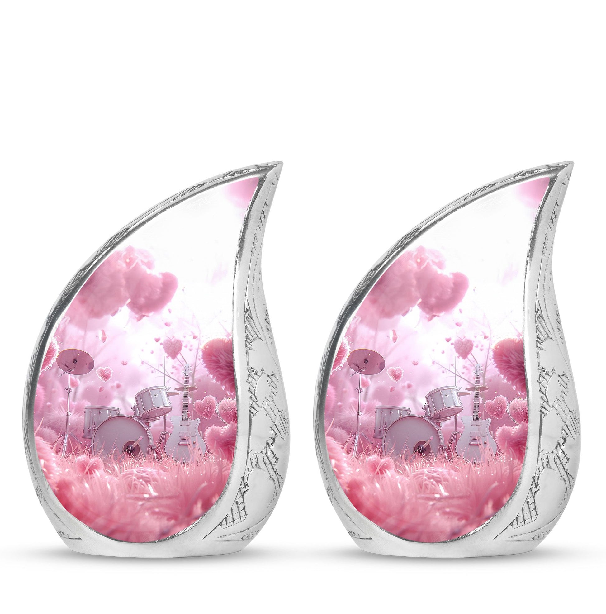 Drums And Music Theme 3 Inch Keepsake Pack of 2