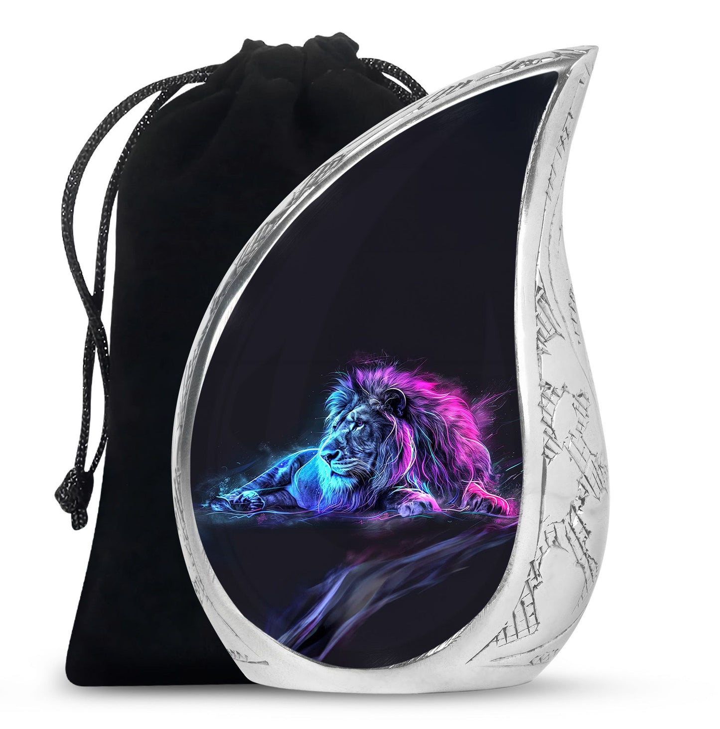 Lion Theme Large Urn 10 Inch