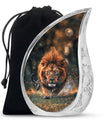 Lion Theme Large Urn 10 Inch