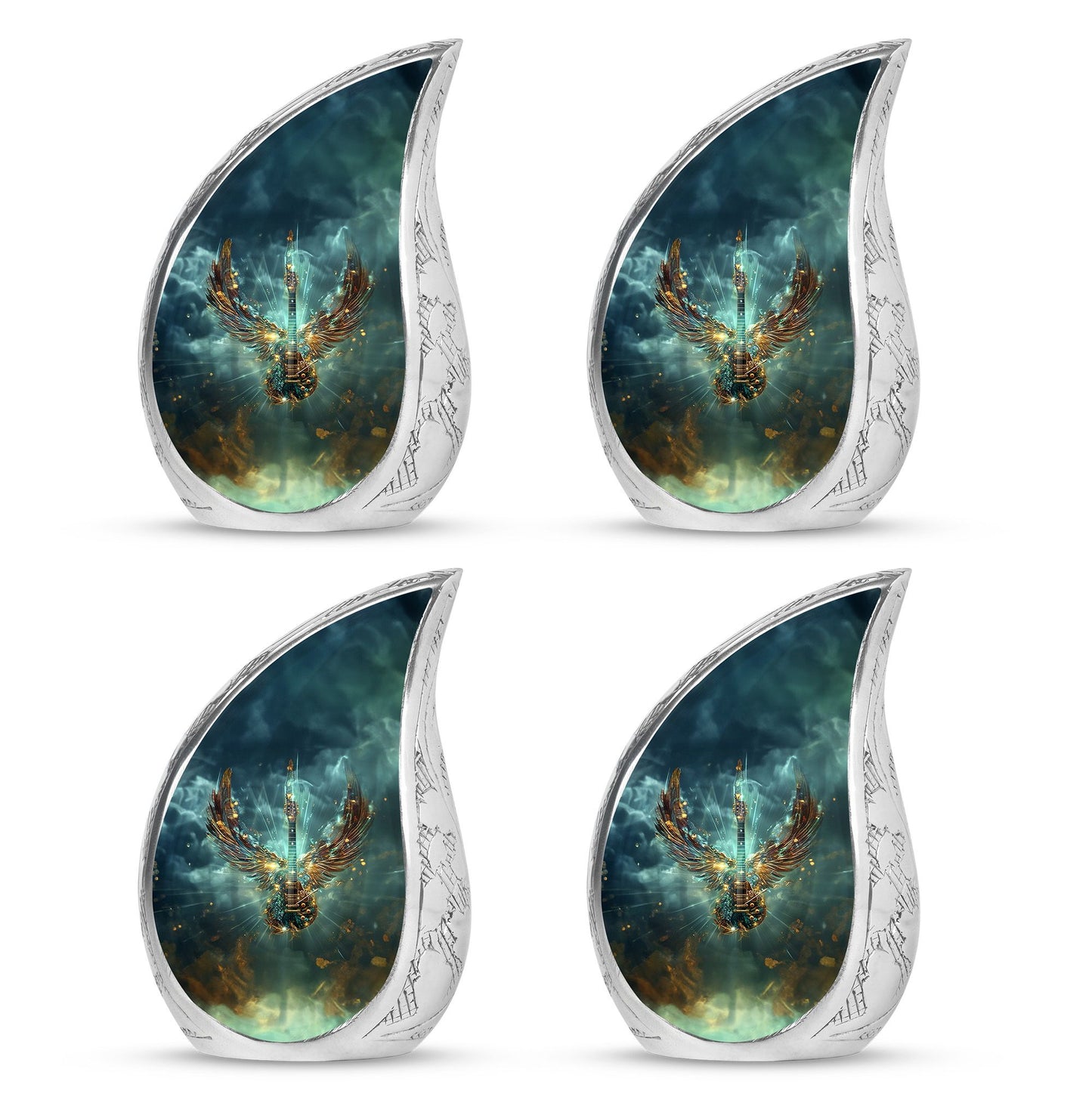Guitar Theme 3 Inch Keepsake Pack of 4