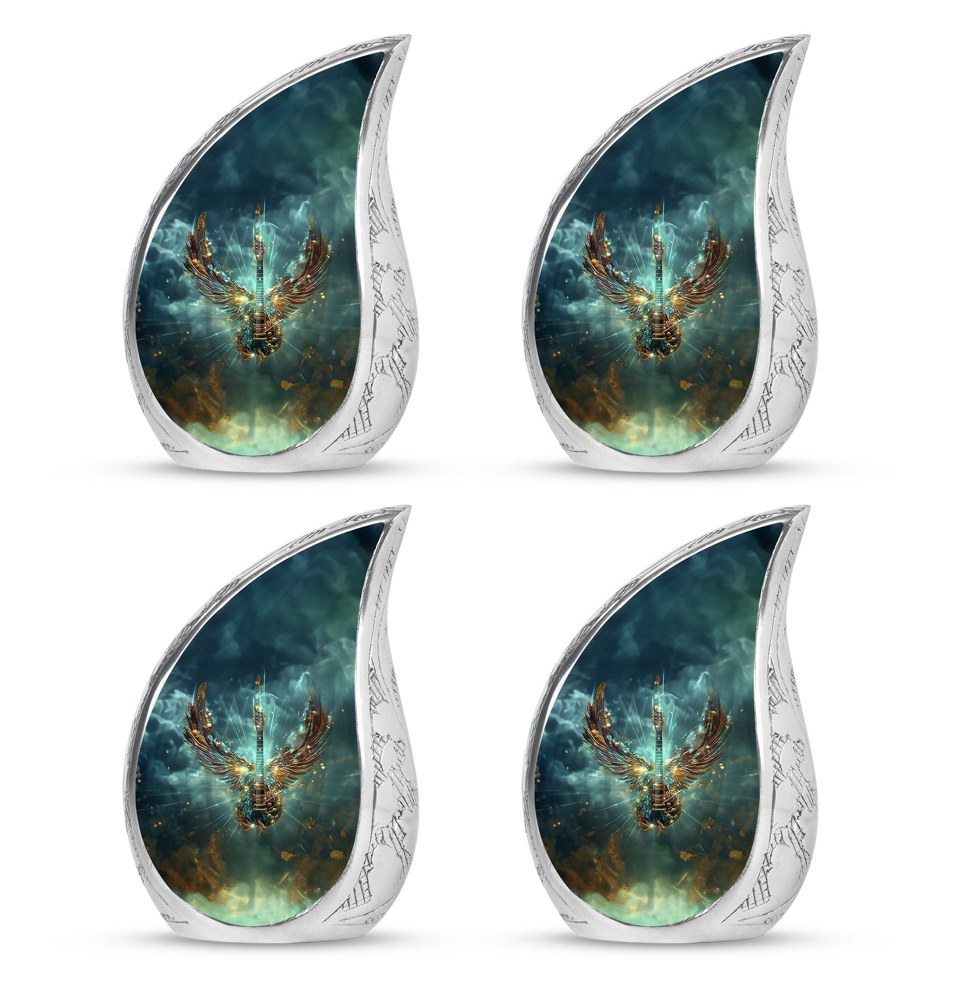 Guitar Theme 3 Inch Keepsake Pack of 4