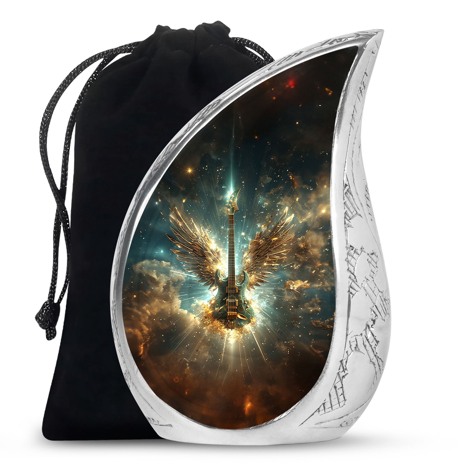 Guitar Theme Large Urn 10 Inch