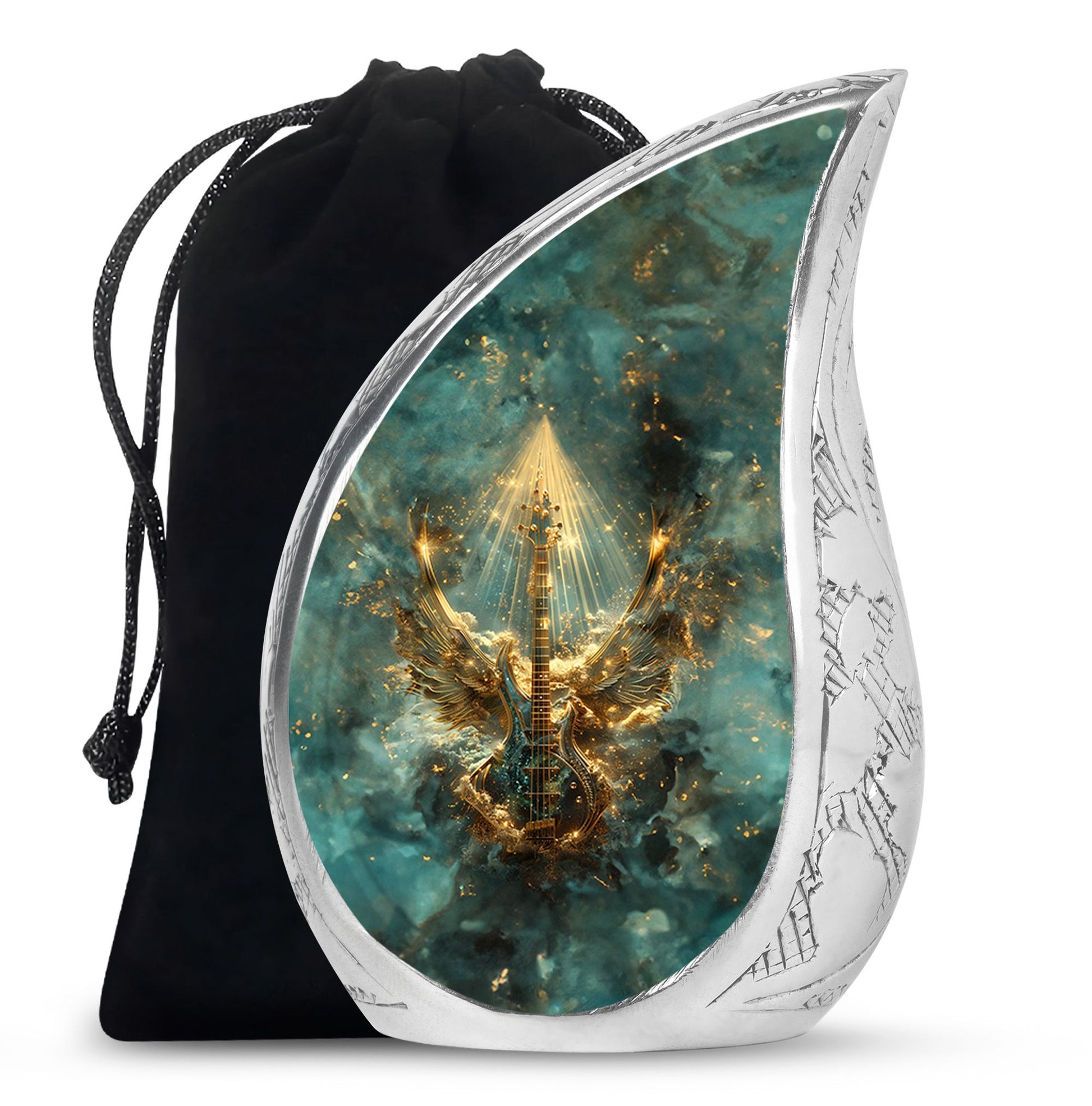 Guitar Theme Large Urn 10 Inch