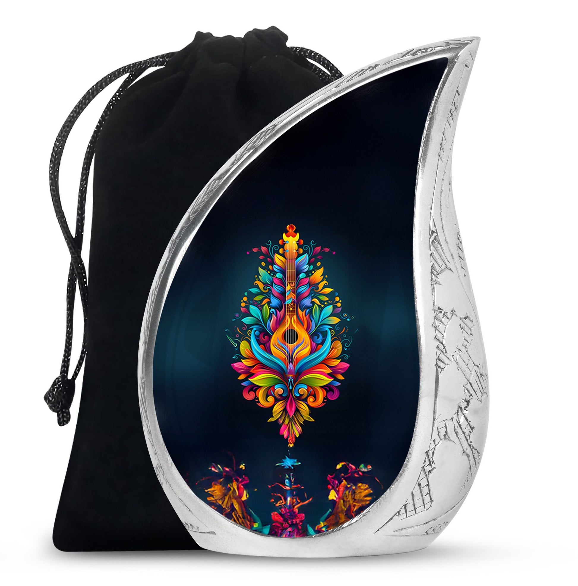 Guitar Theme Large Urn 10 Inch