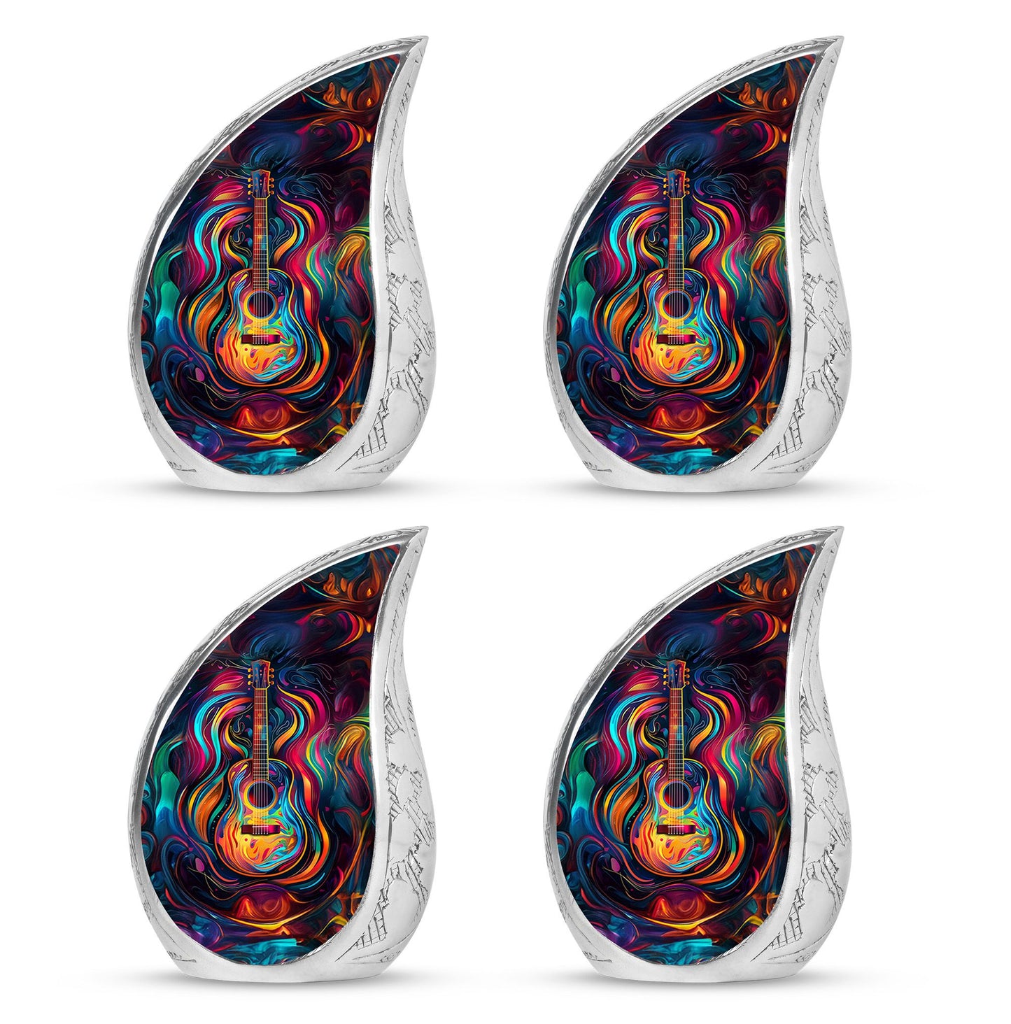 Guitar Theme 3 Inch Keepsake Pack of 4