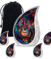 Guitar Theme Large Urn With 4 Keepsake Urn