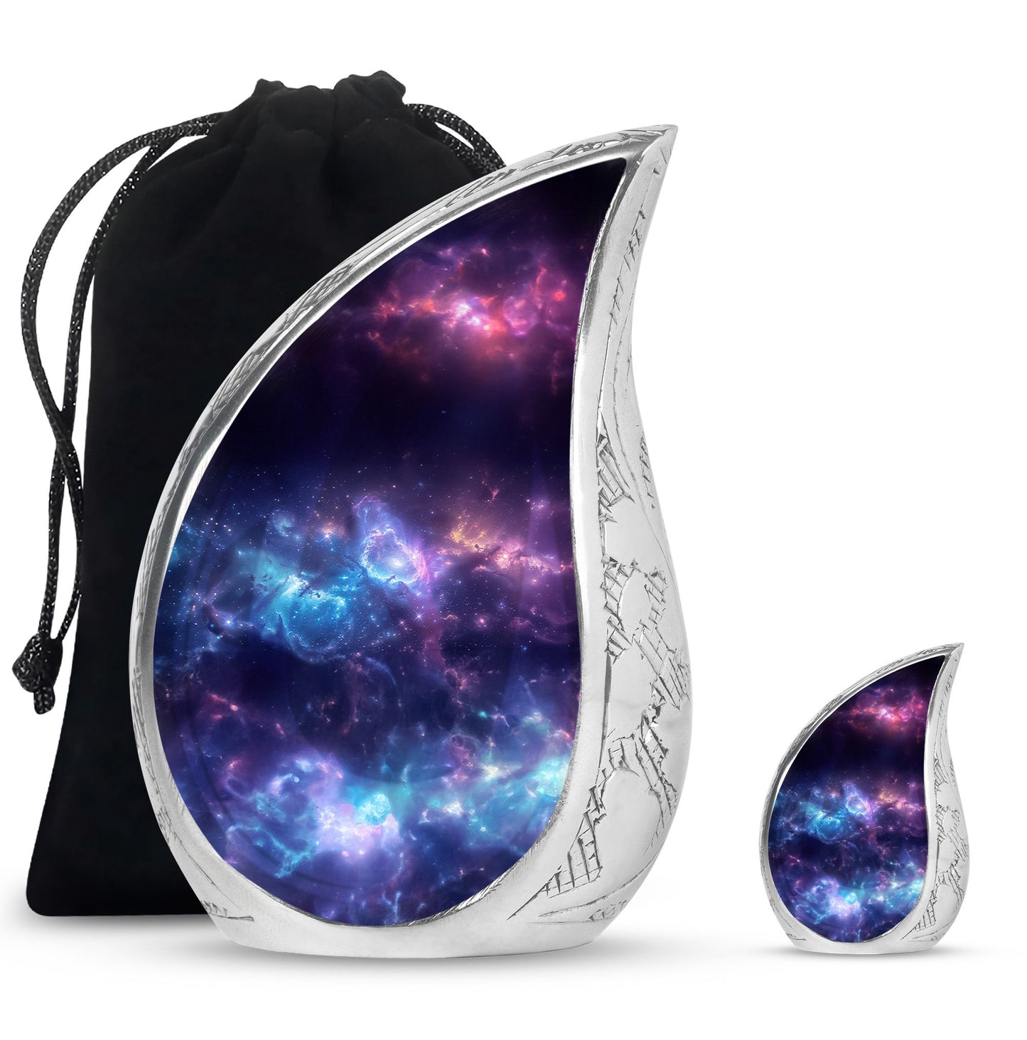 Galaxy Theme Large Urn With 1 Keepsake Urn