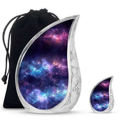 Galaxy Theme Large Urn With 1 Keepsake Urn
