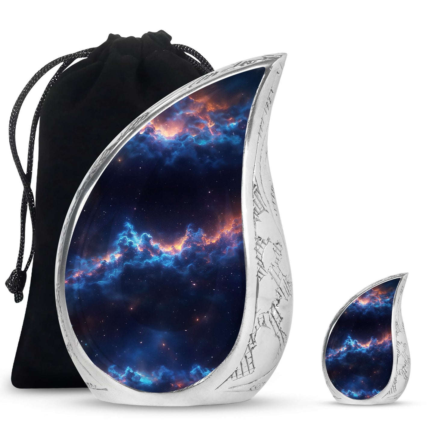 Galaxy Theme Large Urn With 1 Keepsake Urn