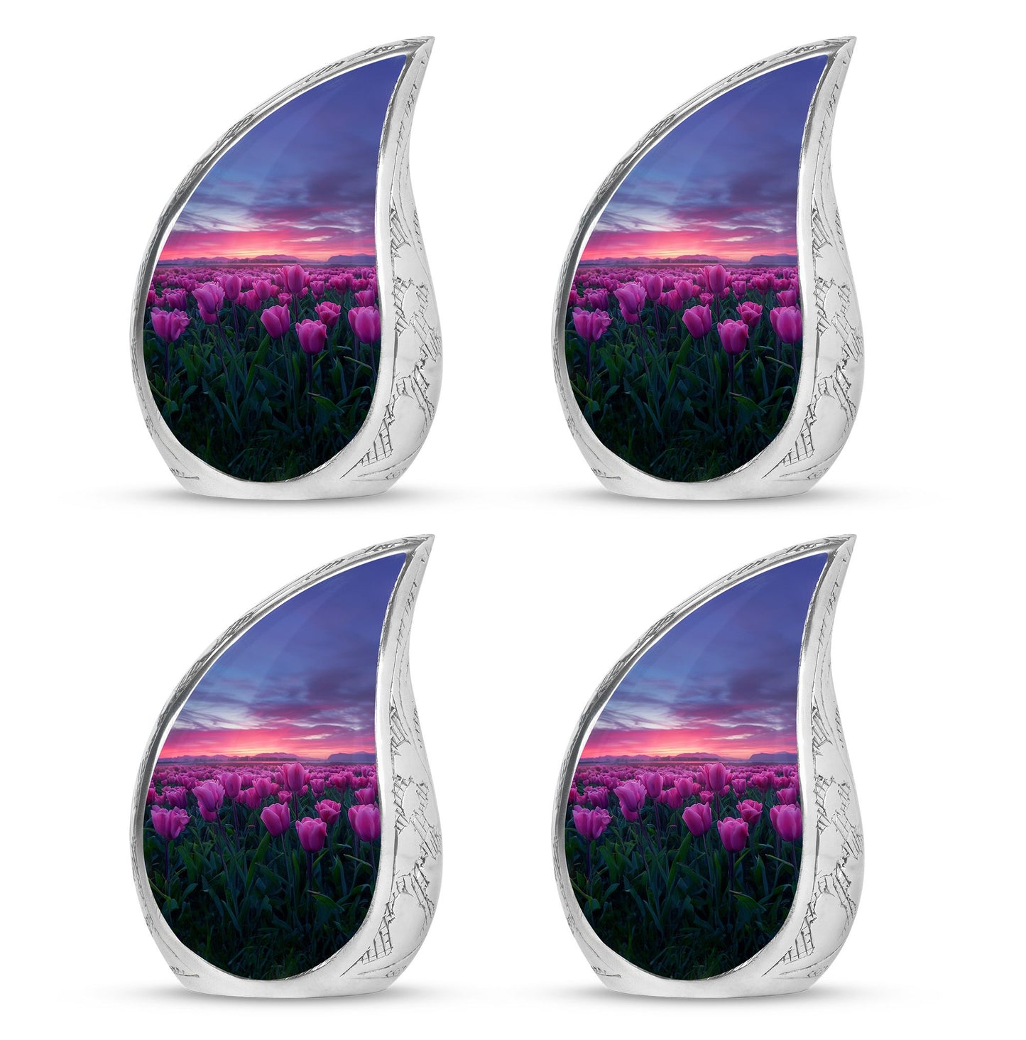 Tulips Theme 3 Inch Keepsake Pack of 4