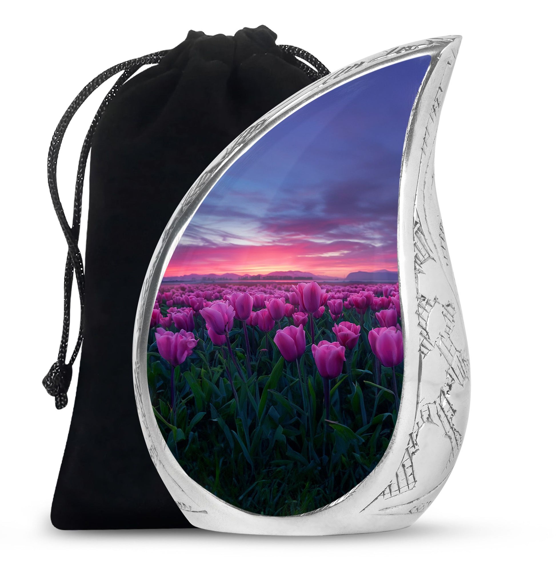 Tulips Theme Large Urn 10 Inch