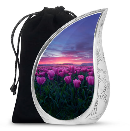 Tulips Theme Large Urn 10 Inch