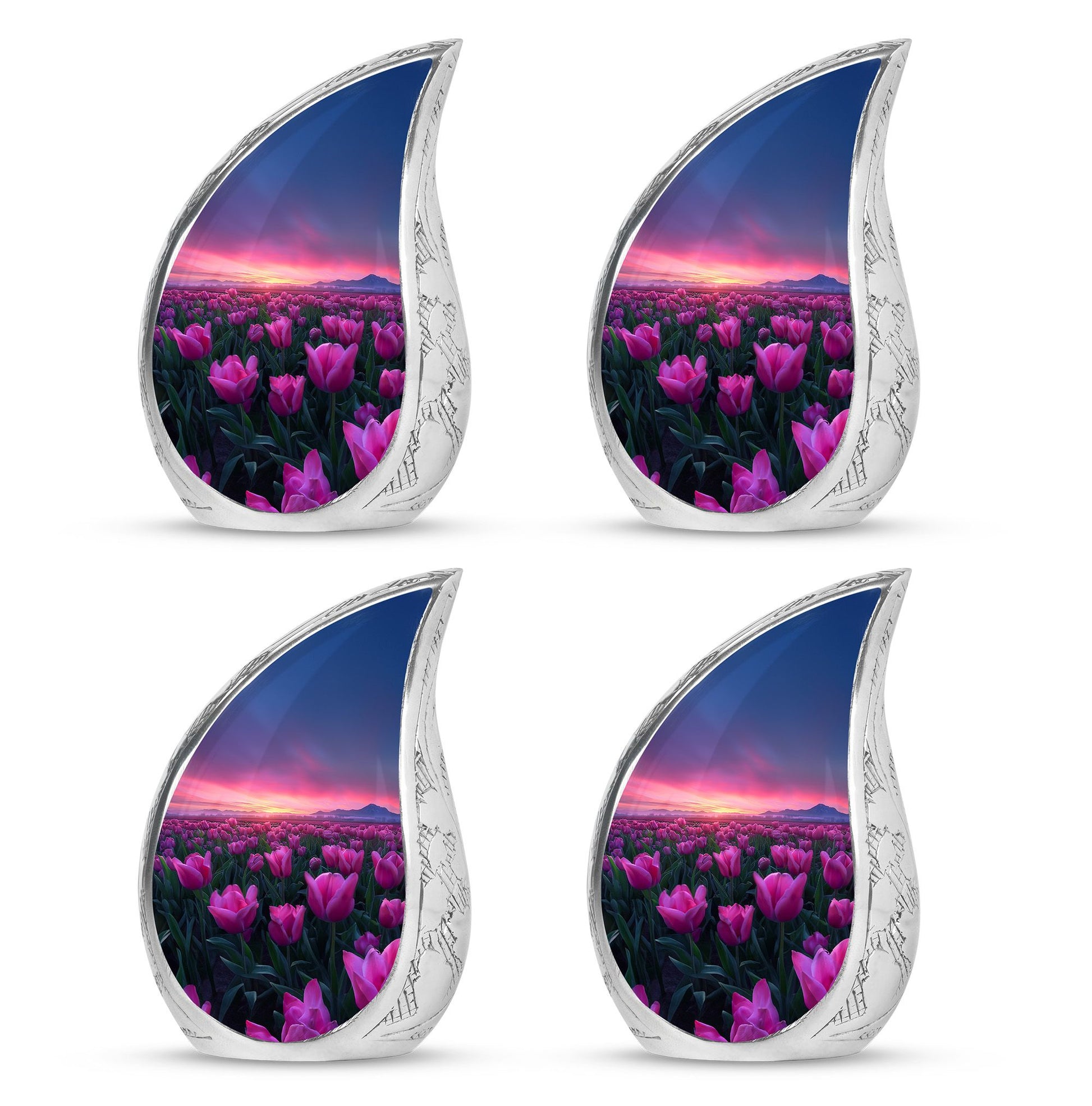 Tulips Theme 3 Inch Keepsake Pack of 4
