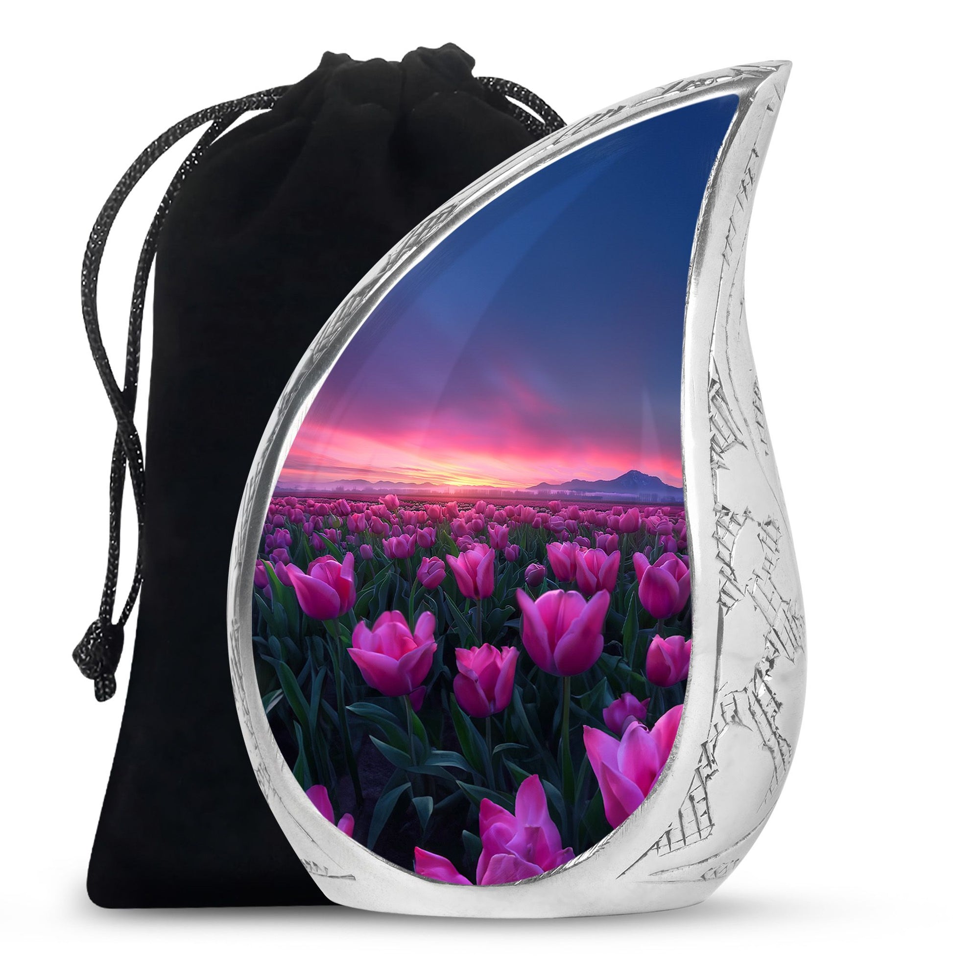 Tulips Theme Large Urn 10 Inch