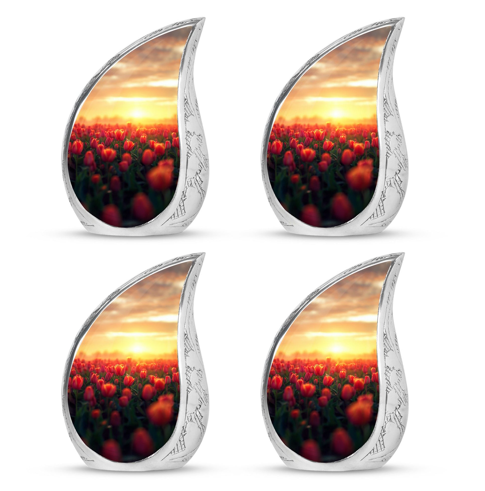 Tulips Theme 3 Inch Keepsake Pack of 4