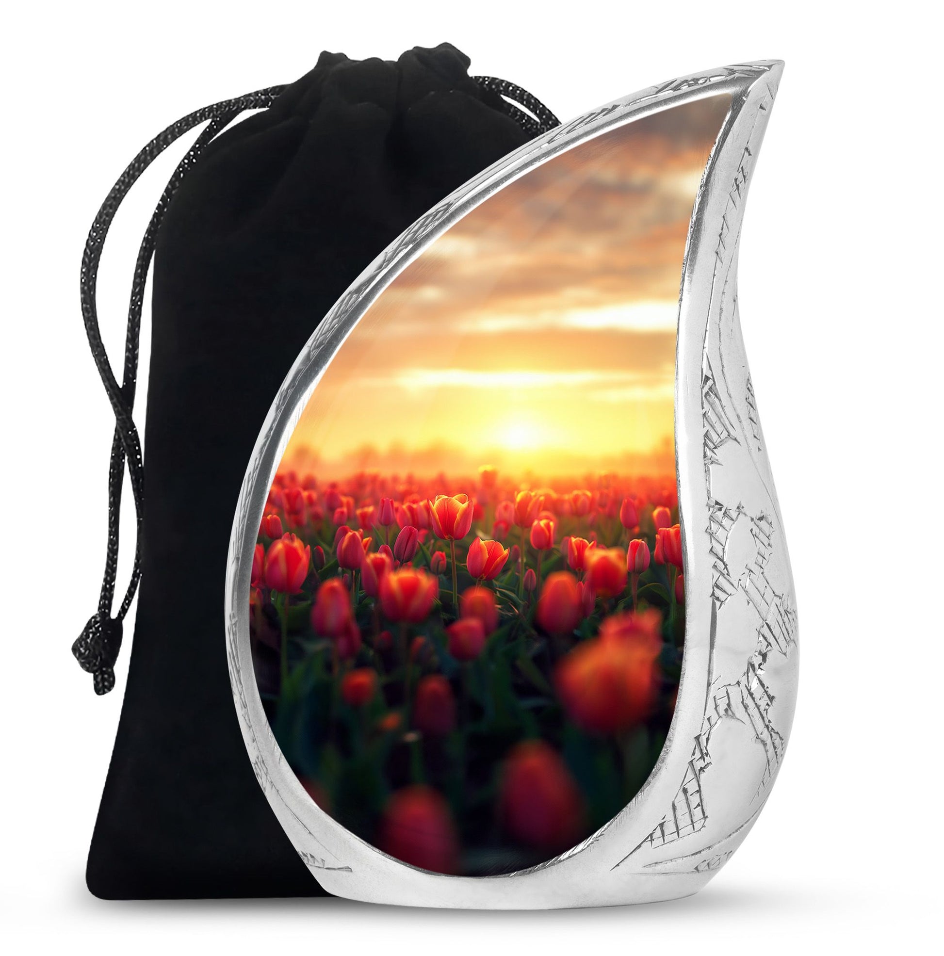 Tulips Theme Large Urn 10 Inch