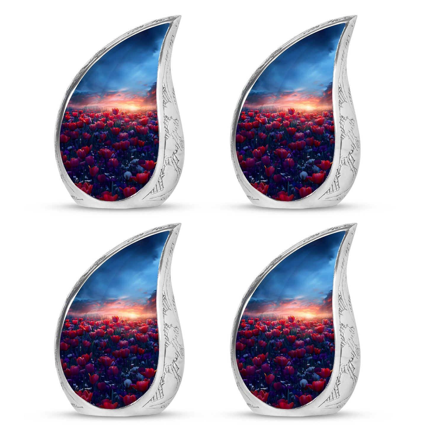 Tulips Theme 3 Inch Keepsake Pack of 4
