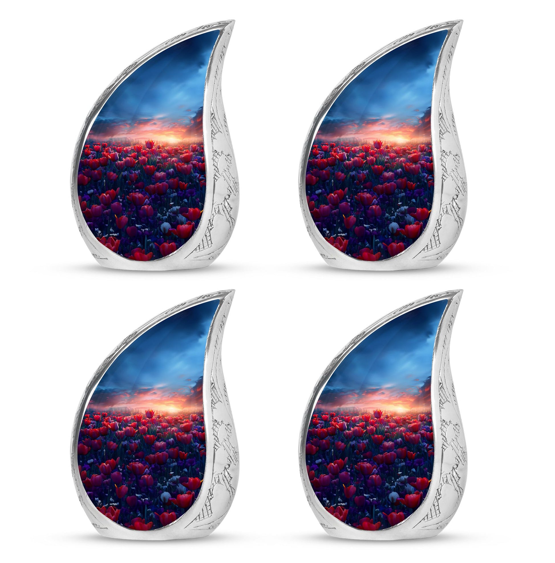 Tulips Theme 3 Inch Keepsake Pack of 4