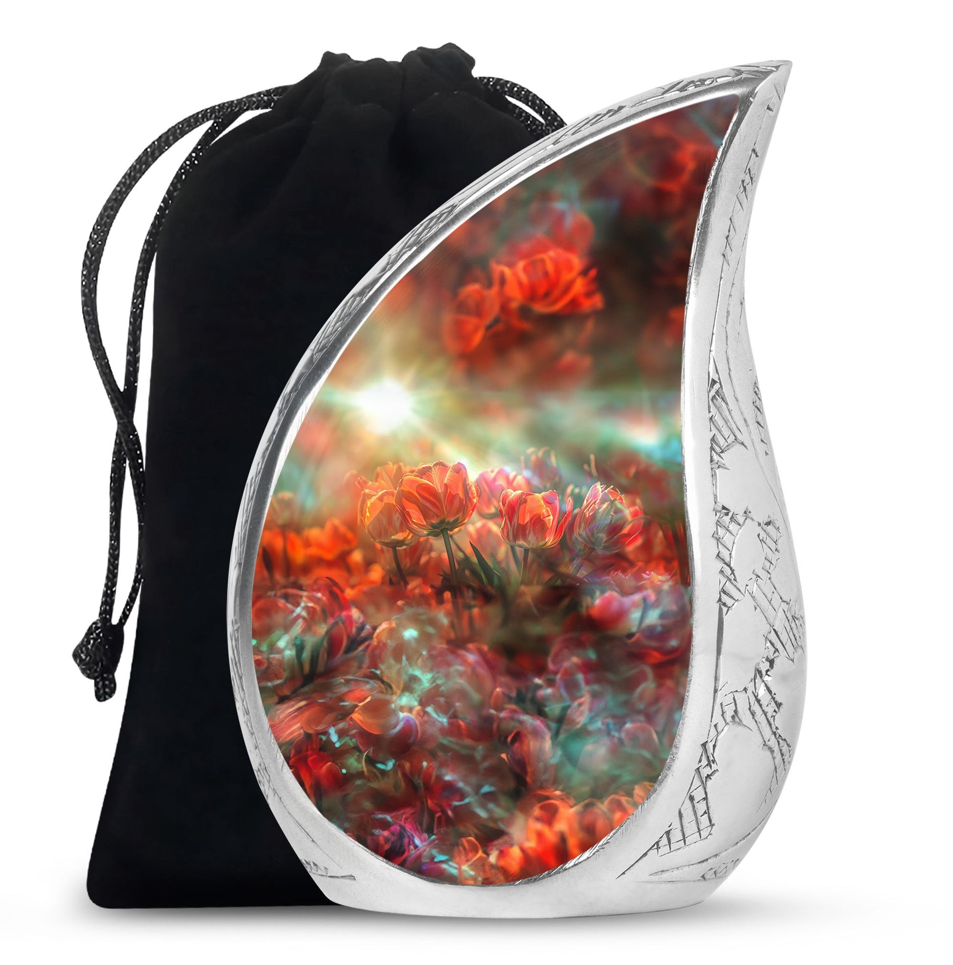 Tulips Theme Large Urn 10 Inch