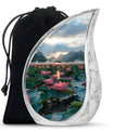 Lotus Theme Large Urn 10 Inch
