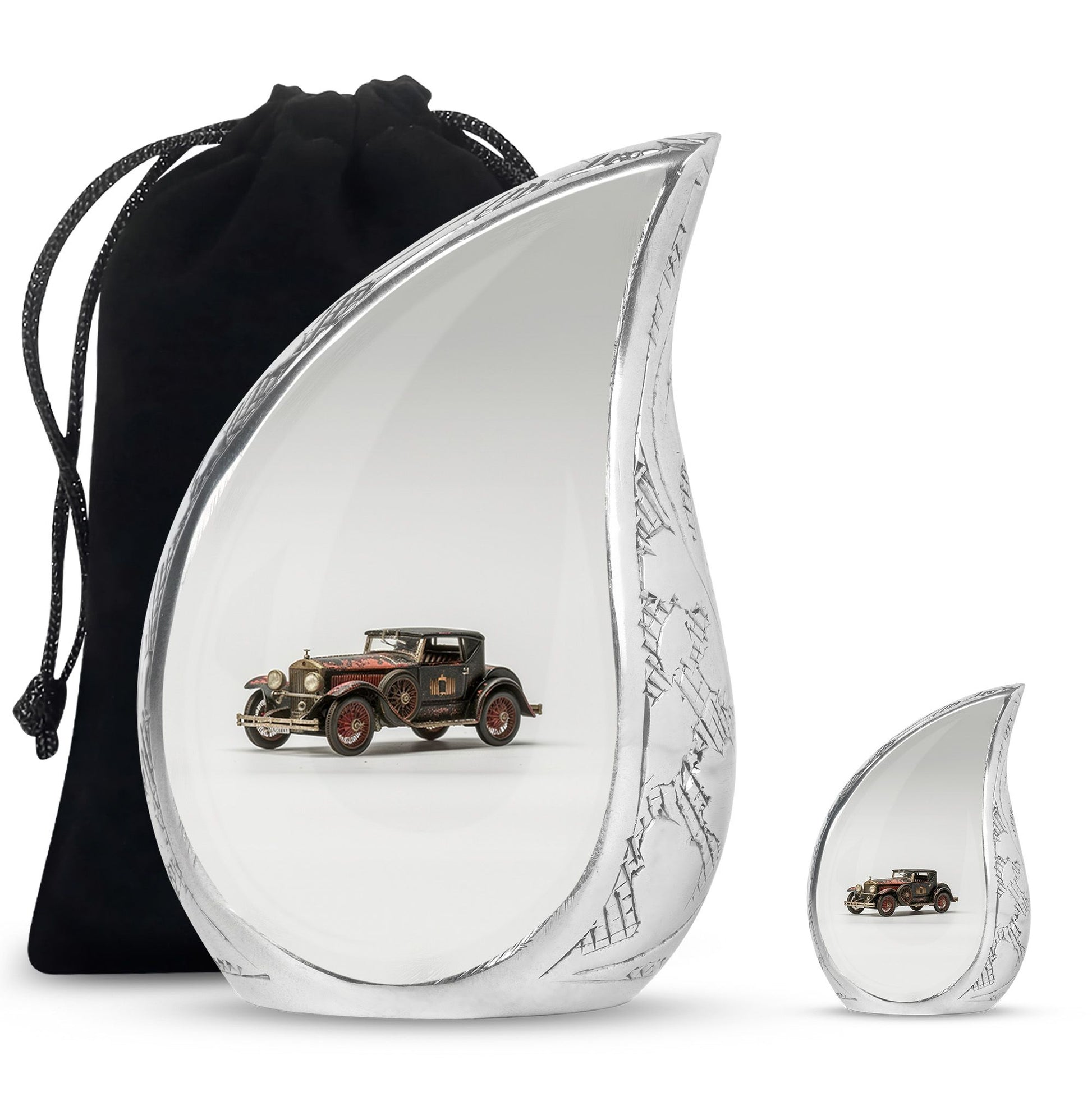 Car Theme Large Urn With 1 Keepsake Urn