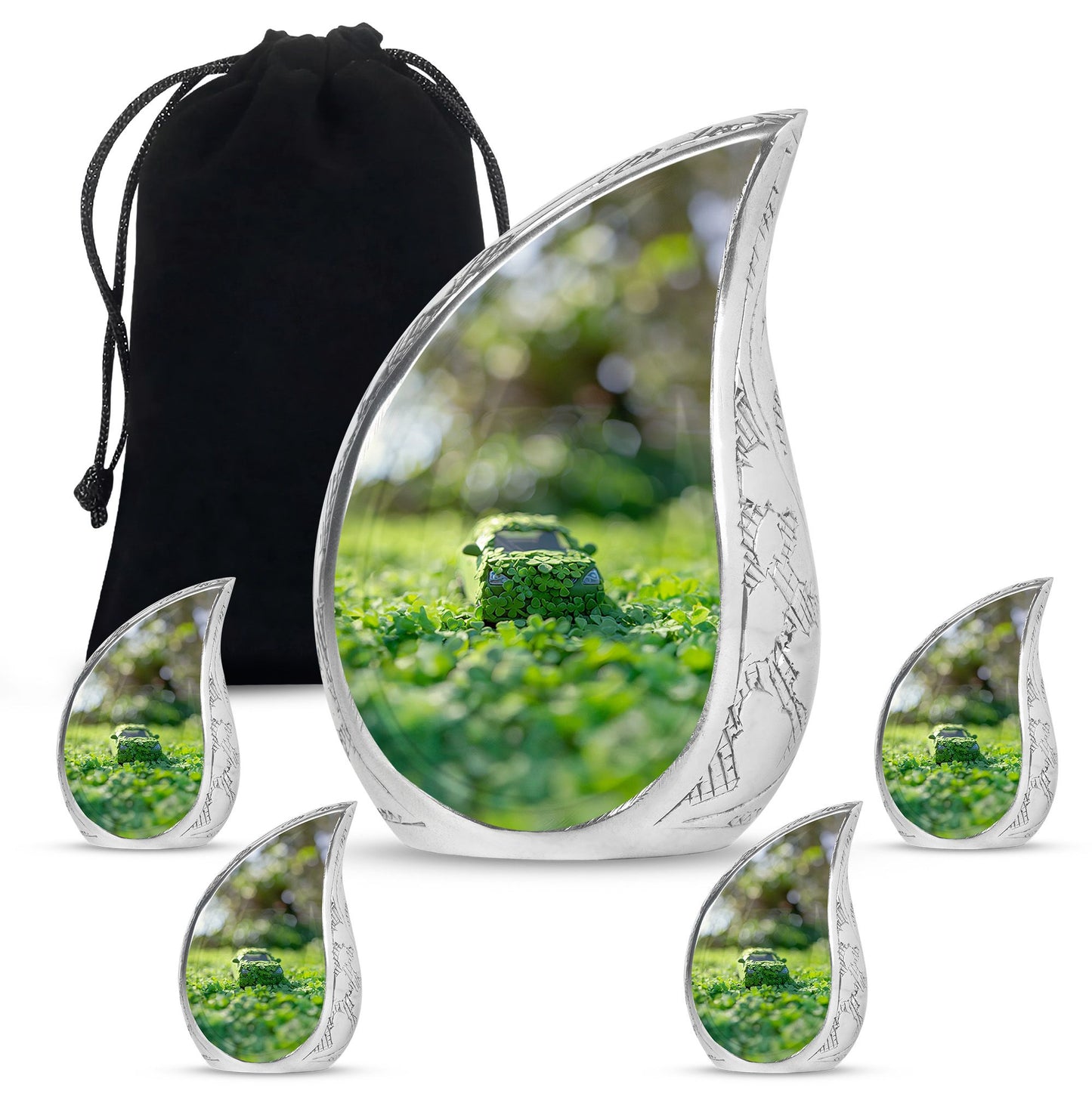 Car Theme Large Urn With 4 Keepsake Urn