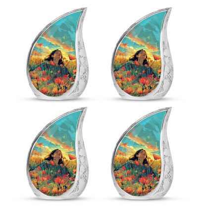 Flower Theme 3 Inch Keepsake Pack of 4