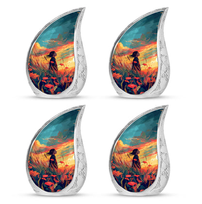 Flower Theme 3 Inch Keepsake Pack of 4