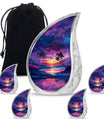 Sunset Theme Large Urn With 4 Keepsake Urn