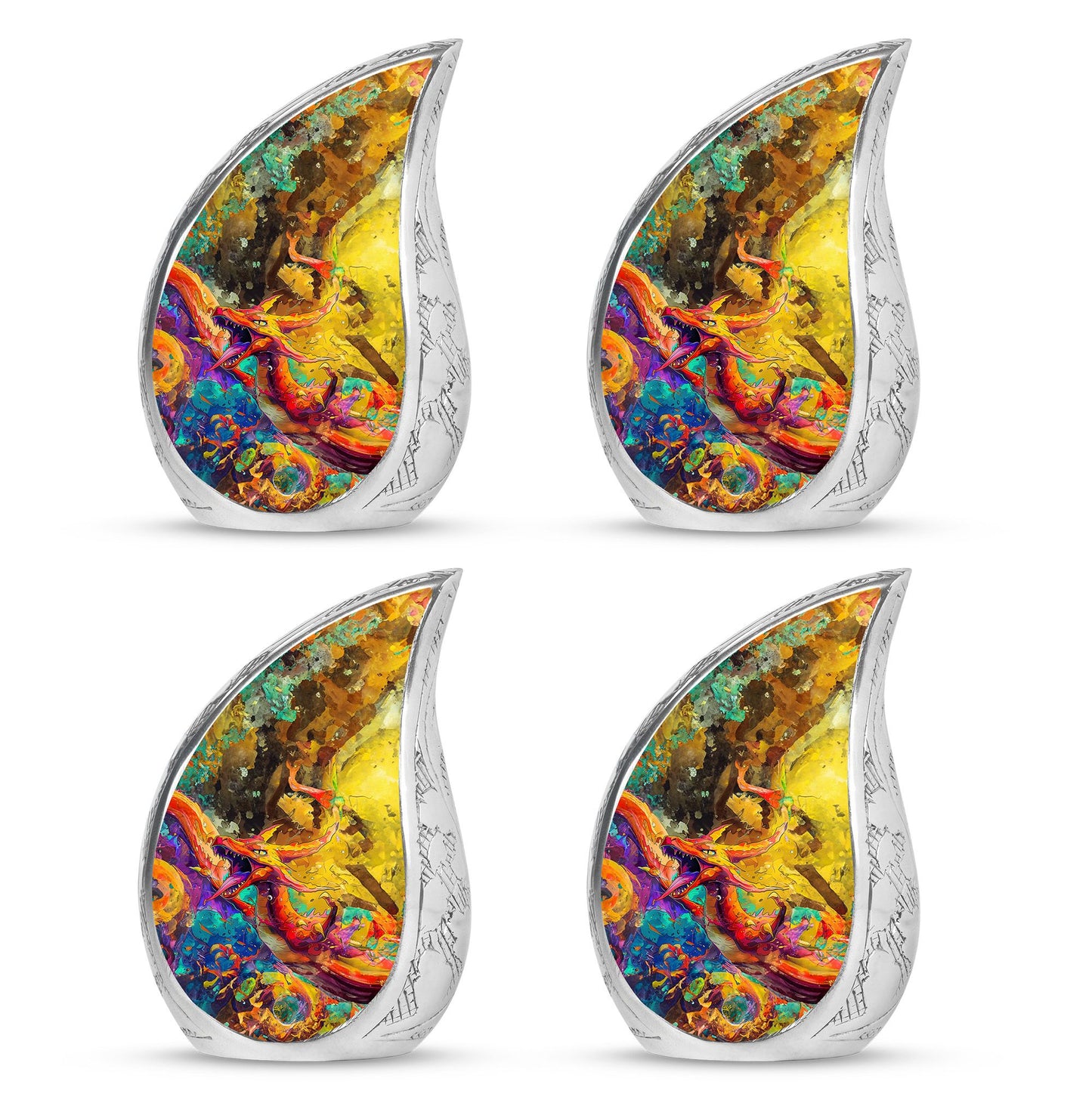 Dragon Theme 3 Inch Keepsake Pack of 4