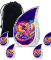 Dragon Theme Large Urn With 4 Keepsake Urn