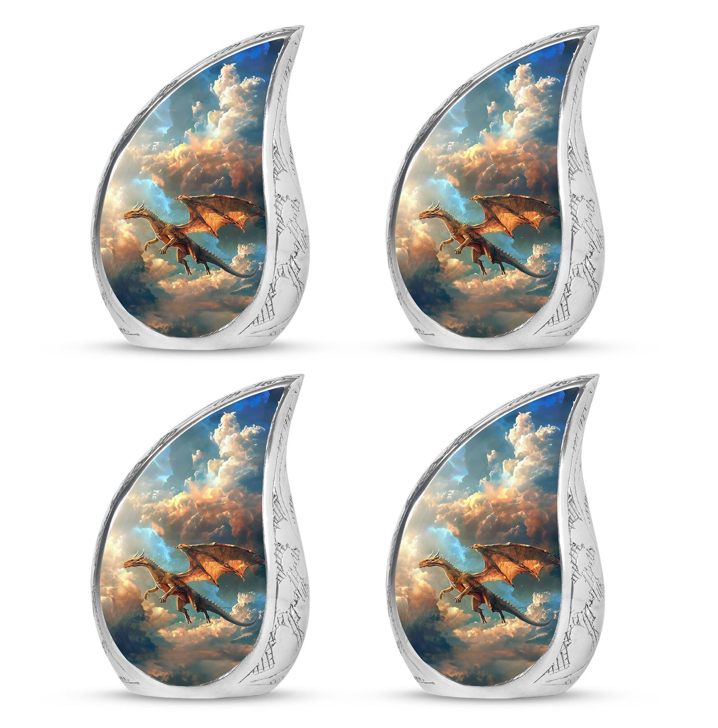 Dragon Theme 3 Inch Keepsake Pack of 4