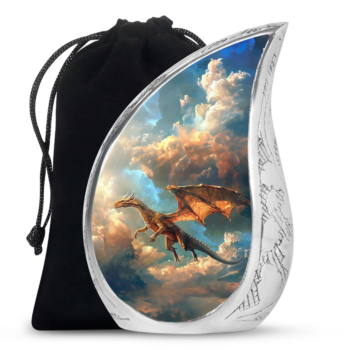 Dragon Theme Large Urn 10 Inch