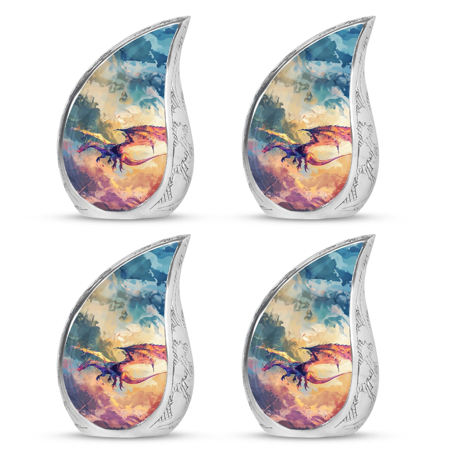 Dragon Theme 3 Inch Keepsake Pack of 4