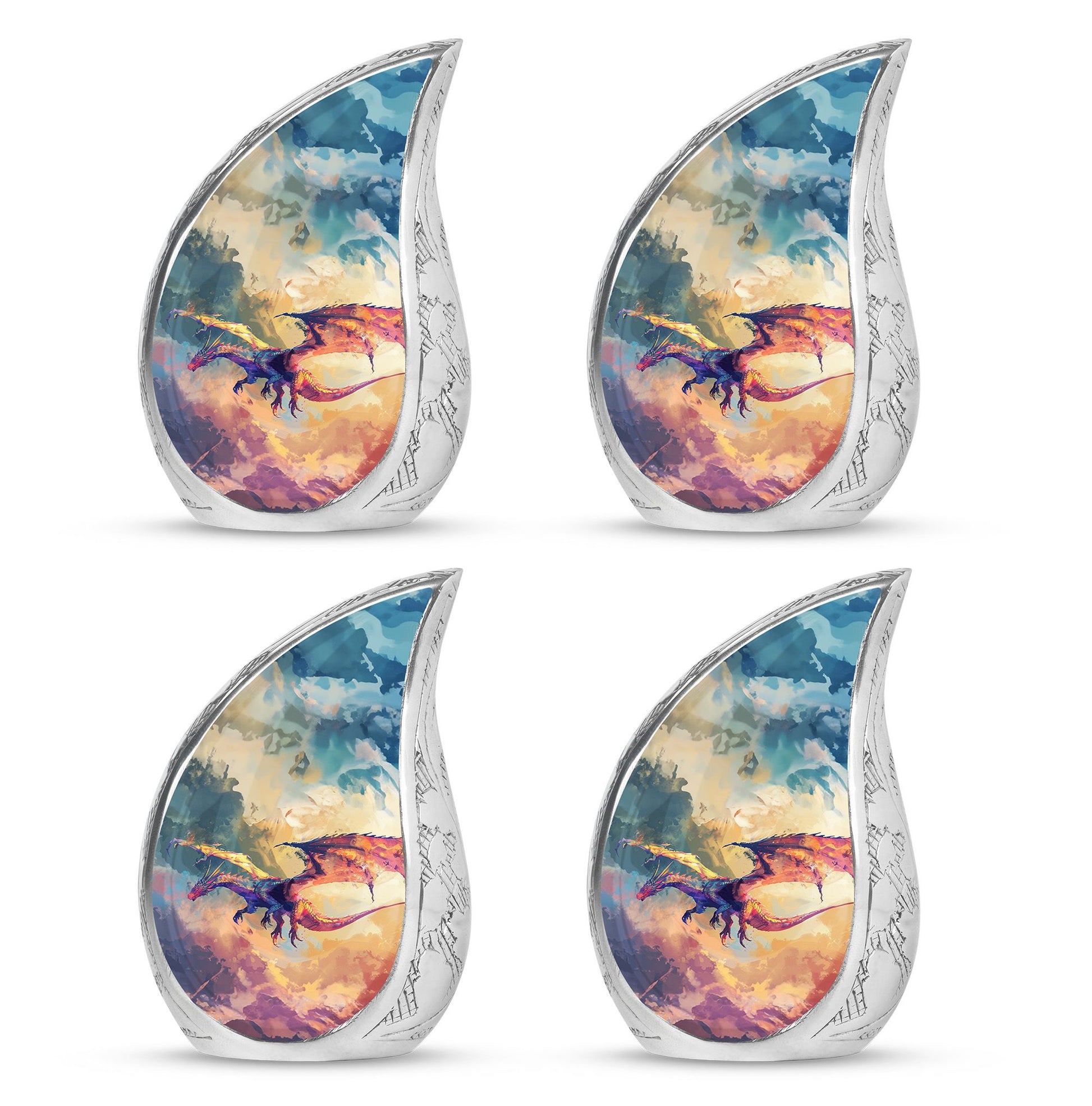 Dragon Theme 3 Inch Keepsake Pack of 4