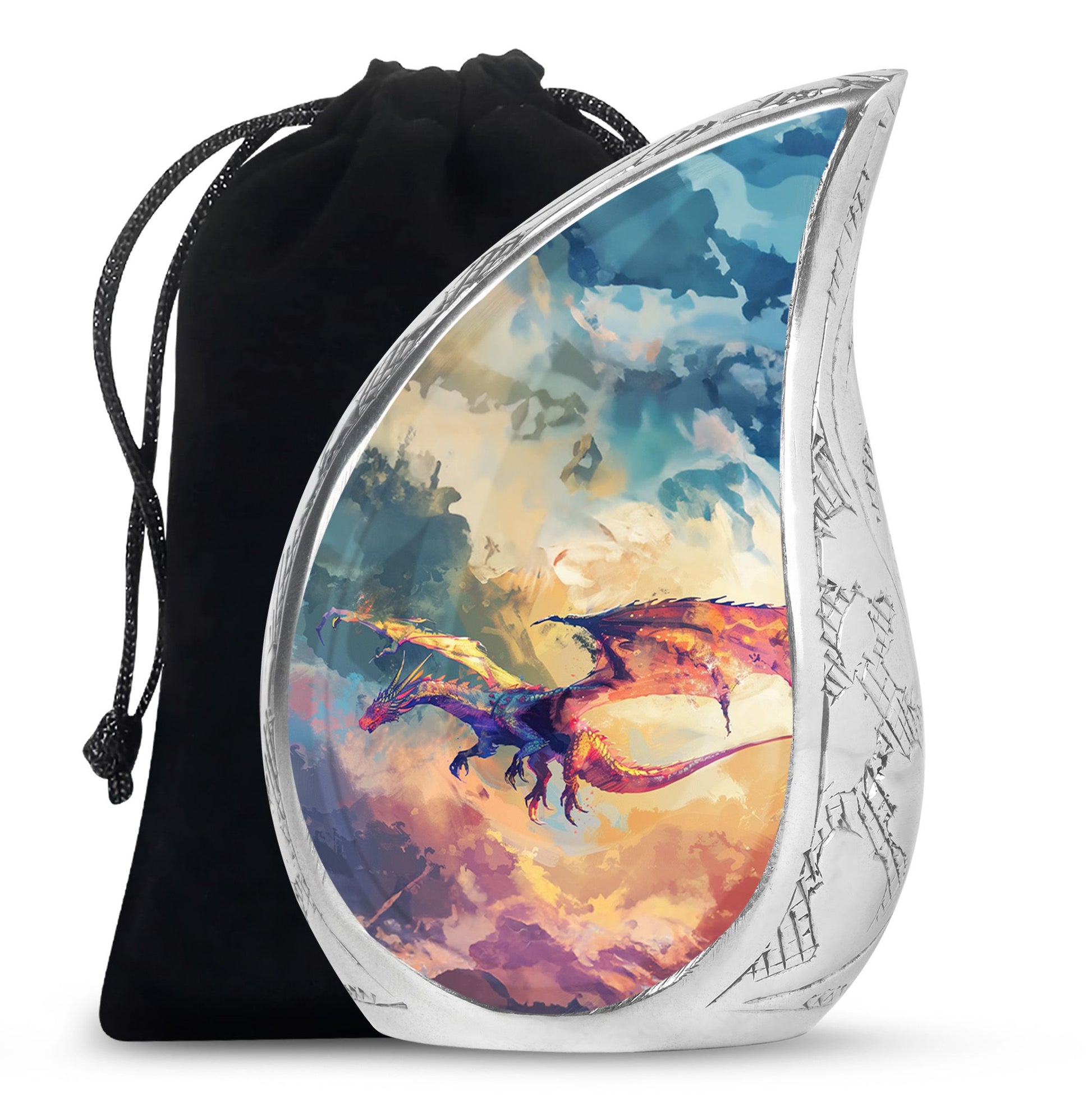 Dragon Theme Large Urn 10 Inch