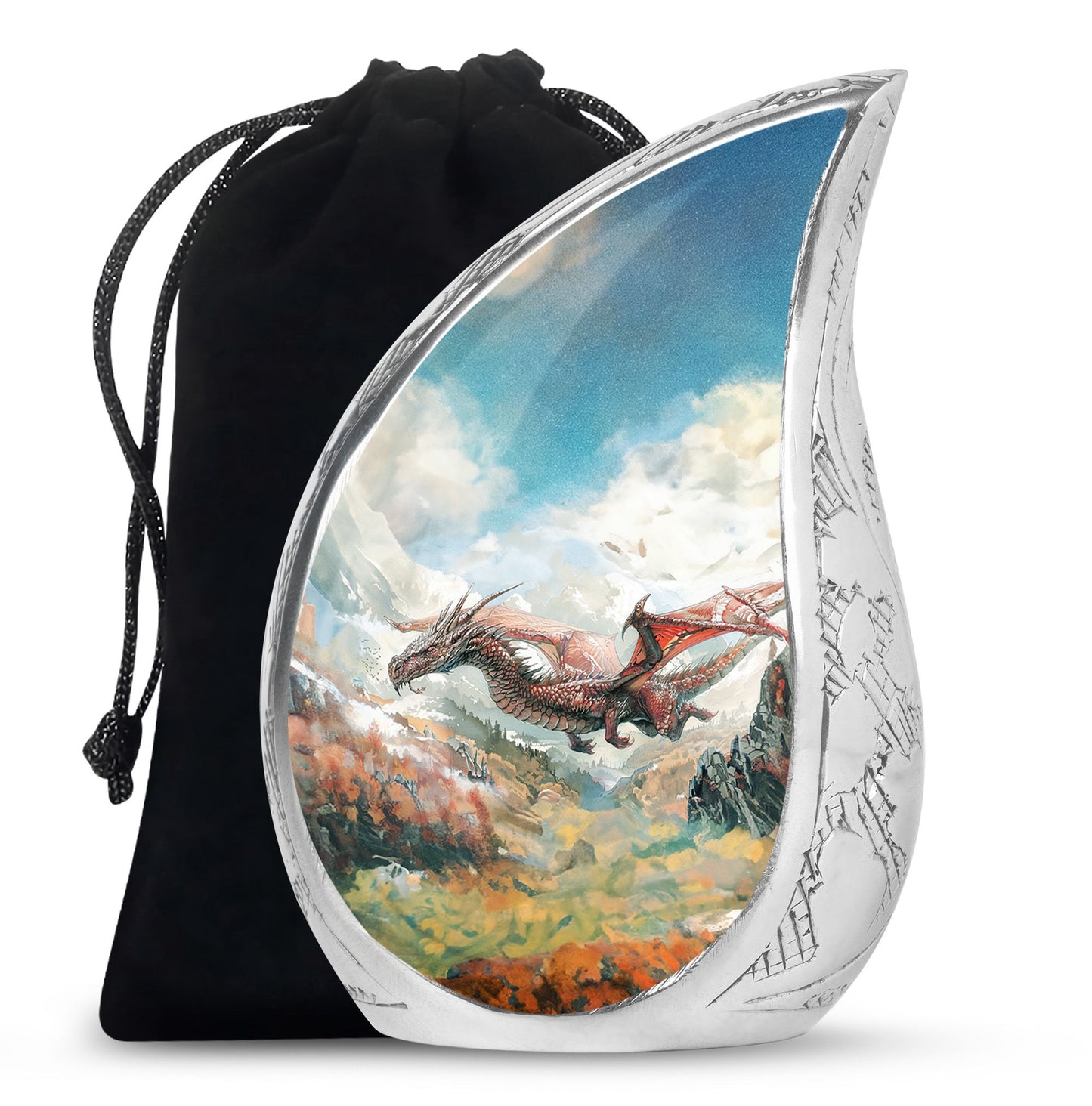 Dragon Theme Large Urn 10 Inch